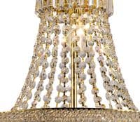 Adrian Pendant 9 Light E14 Gold and Crystal