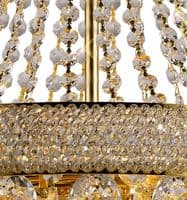 Adrian Pendant 9 Light E14 Gold and Crystal