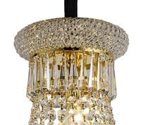 Adrian Pendant 9 Light E14 Gold and Crystal