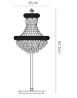 Adrian Table Lamp 5 Light E14 Polished Chrome and Crystal