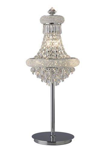 Adrian Table Lamp 5 Light E14 Polished Chrome and Crystal