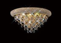 Adrian Wall Lamp Medium 3 Light E14 Gold and Crystal