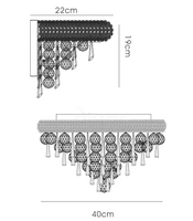 Adrian Wall Lamp Medium 3 Light E14 Gold and Crystal
