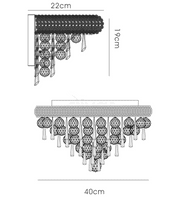 Adrian Wall Lamp Medium 3 Light E14 Polished Chrome and Crystal