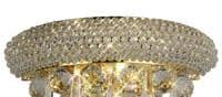 Adrian Wall Lamp Small 2 Light E14 Gold and Crystal