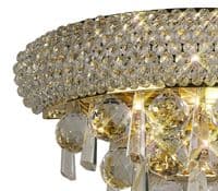 Adrian Wall Lamp Small 2 Light E14 Gold and Crystal