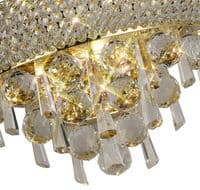 Adrian Wall Lamp Small 2 Light E14 Gold and Crystal