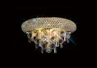 Adrian Wall Lamp Small 2 Light E14 Gold and Crystal