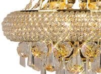 Adrian Wall Lamp Tall 3 Light E14 Gold and Crystal