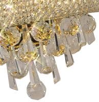 Adrian Wall Lamp Tall 3 Light E14 Gold and Crystal