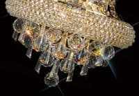 Adrian Wall Lamp Tall 3 Light E14 Gold and Crystal