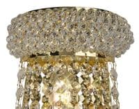 Adrian Wall Lamp Tall 3 Light E14 Gold and Crystal