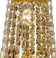Adrian Wall Lamp Tall 3 Light E14 Gold and Crystal
