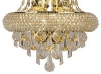 Adrian Wall Lamp Tall 3 Light E14 Gold and Crystal