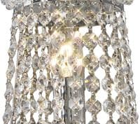 Adrian Wall Lamp Tall 3 Light E14 Polished Chrome and Crystal