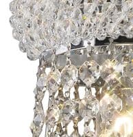 Adrian Wall Lamp Tall 3 Light E14 Polished Chrome and Crystal