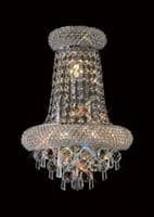 Adrian Wall Lamp Tall 3 Light E14 Polished Chrome and Crystal