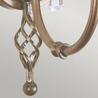 Aegean 1 Light Wall Light in Aged Brass AG1-AGED-BRASS