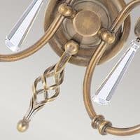 Aegean 2 Light Wall Light in Aged Brass AG2-AGED-BRASS