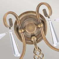 Aegean 2 Light Wall Light in Polished Brass AG2-POL-BRASS