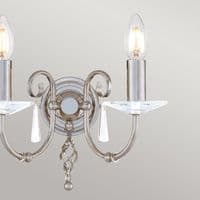 Aegean 2 Light Wall Light in Polished Nickel AG2-POL-NICKEL