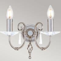 Aegean 2 Light Wall Light in Polished Nickel AG2-POL-NICKEL
