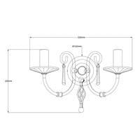 Aegean 2 Light Wall Light in Polished Nickel AG2-POL-NICKEL