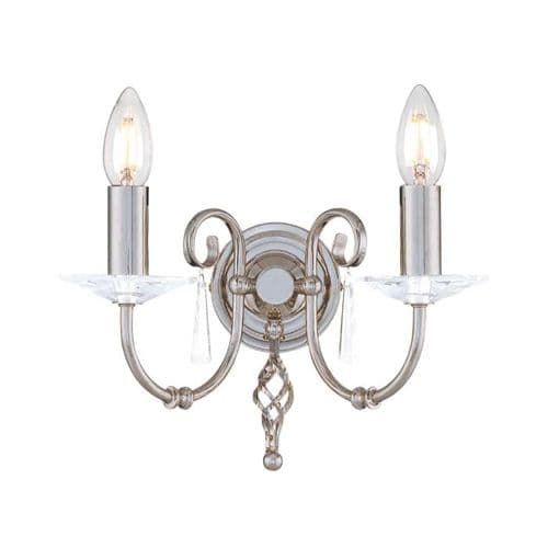 Aegean 2 Light Wall Light in Polished Nickel AG2-POL-NICKEL