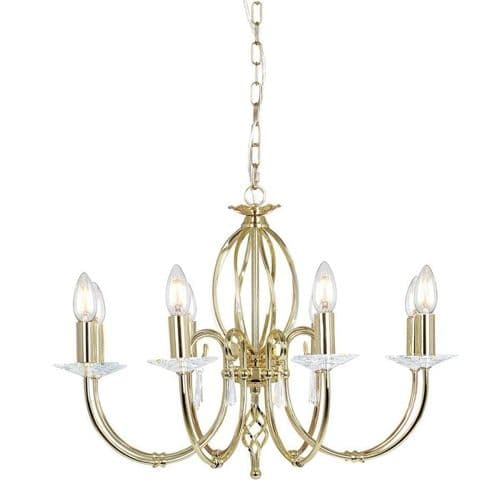 Aegean 8 Light Chandelier in Polished Brass AG8-POL-BRASS
