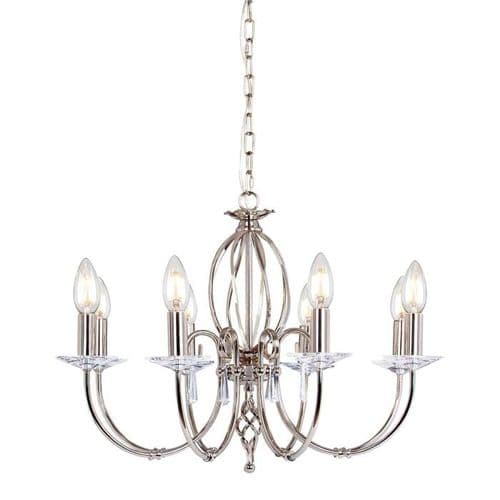 Aegean 8 Light Chandelier in Polished Nickel AG8-POL-NICKEL