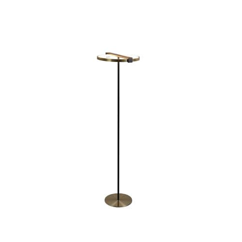 Aerial LED Floor Lamp, Gold and Black Metal