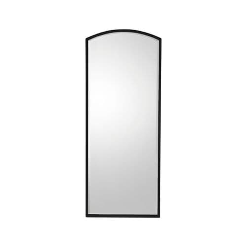 Aged black tall arch mirror FOE109642