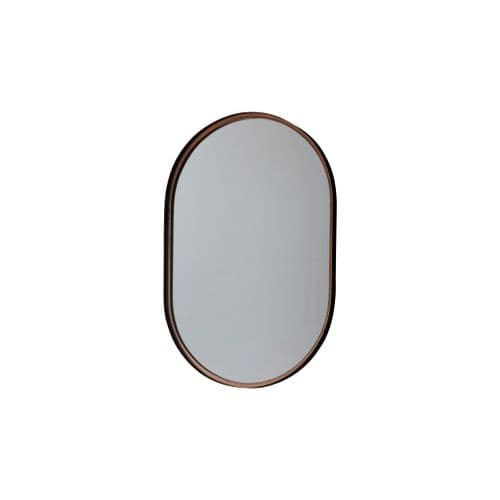 Aged bronze ellipse mirror FOE109615