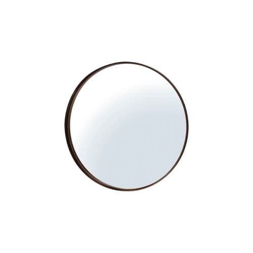 Aged bronze finish round mirror FOE109613