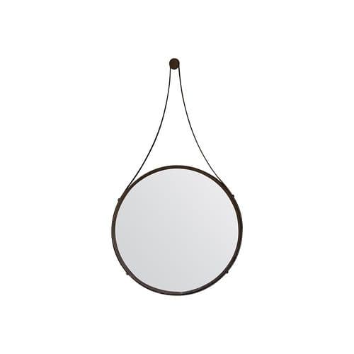 Aged bronze large round hanging mirror FOE109539
