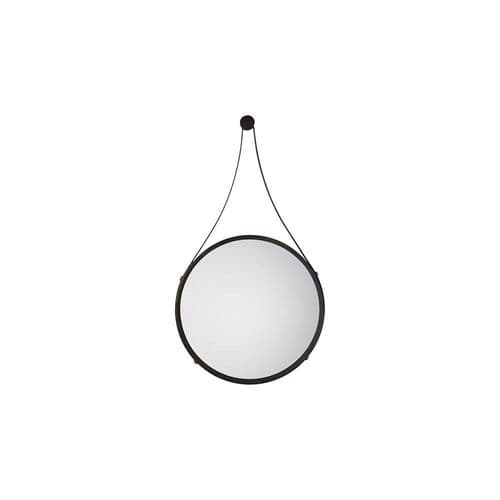 Aged bronze medium round hanging mirror FOE109538