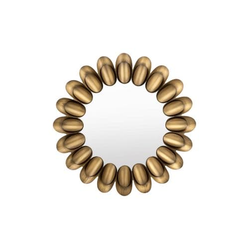 Aged bronze paint round mirror FOE113354