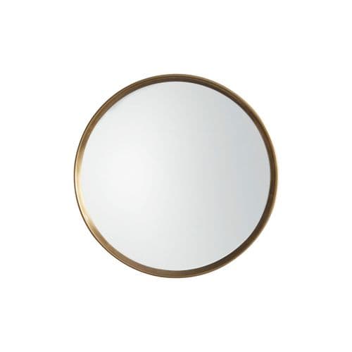Aged gold paint round mirror FOE109628