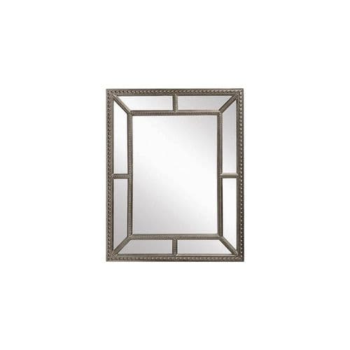 Aged pewter rectangle mirror FOE109682
