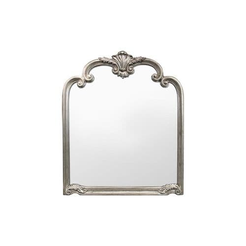 Aged silver ornate arched rectangle mirror FOE109722