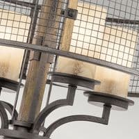 Ahrendale 4 Light Chandelier Light Brown Iron Mesh KL-AHRENDALE4