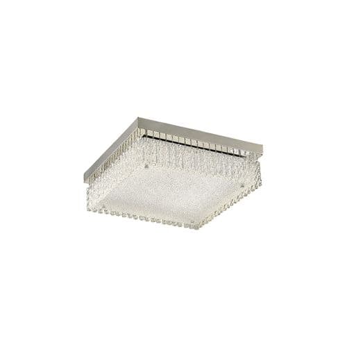 Aiden Large Square Flush Ceiling 21W 1900lm LED 4200K Polished Chrome/Glass