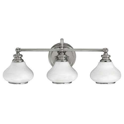 Ainsley 3 Light Bathroom Wall Light IP44 Wall Light in Polished Chrome HK-AINSLEY3-BATH