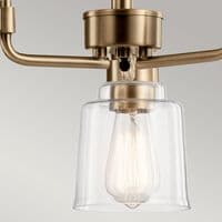 Aivian 3 Light Chandelier Brass Finish KL-AIVIAN3-WBR