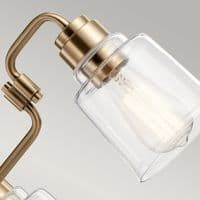Aivian 3 Light Chandelier Brass Finish KL-AIVIAN3-WBR