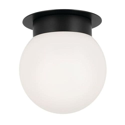 Albers Flush 1 lt Ceiling Light - Black KL-ALBERS-F-G-BK