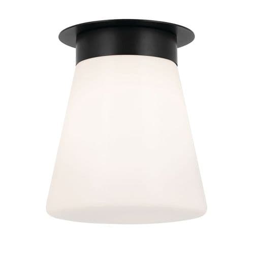 Albers Flush 1 lt Ceiling Light - Black KL-ALBERS-F-T-BK