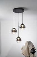 Alchemy  CSBCM14902 3 Light LED Black/Smoked Round Pendant