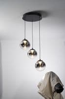 Alchemy  CSBCM14902 3 Light LED Black/Smoked Round Pendant