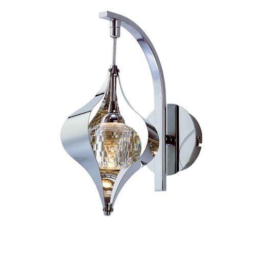 Alec Wall Lamp Switched 1 Light G9 Polished Chrome/Crystal